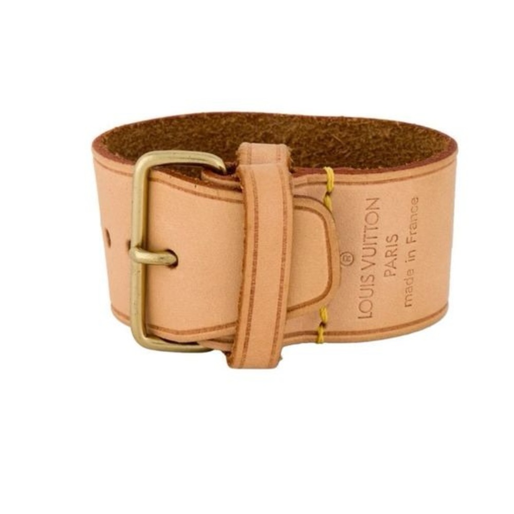 AUTHENTIC Louis Vuitton Vachetta Poignet Cuff Bracelet Handle Fastener